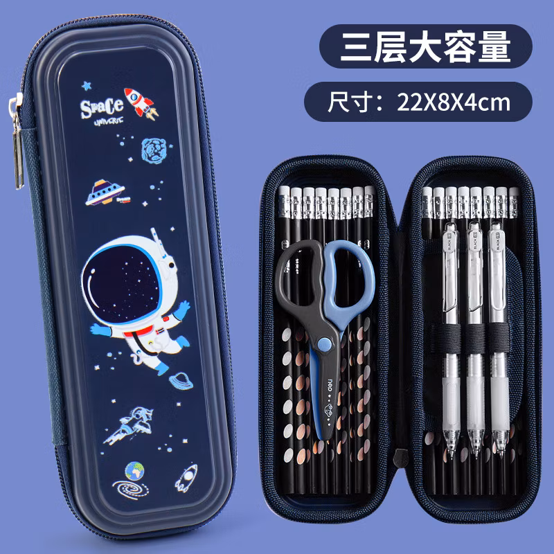 Custom Promotional EVA Zipper Fashion Triangle Pencil Bag Pencil Case for School &amp; Office
