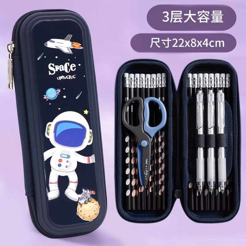 Custom Promotional EVA Zipper Fashion Triangle Pencil Bag Pencil Case for School &amp; Office