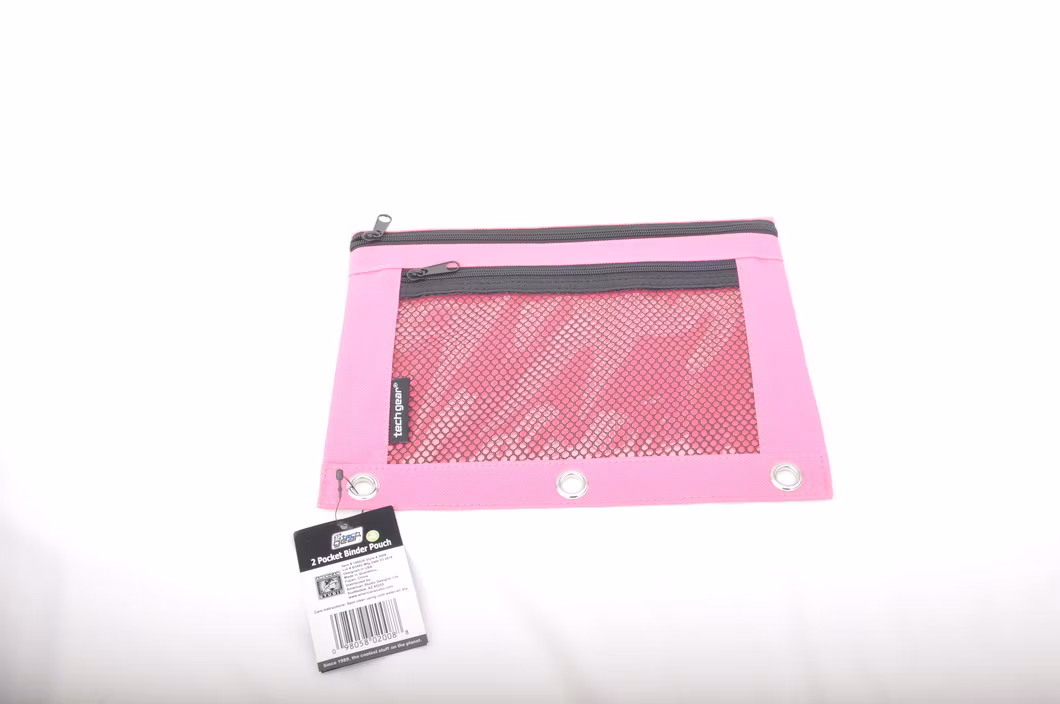 3 Ring Pencil Pouch, Clear Window, Classic Color Binder Pouch