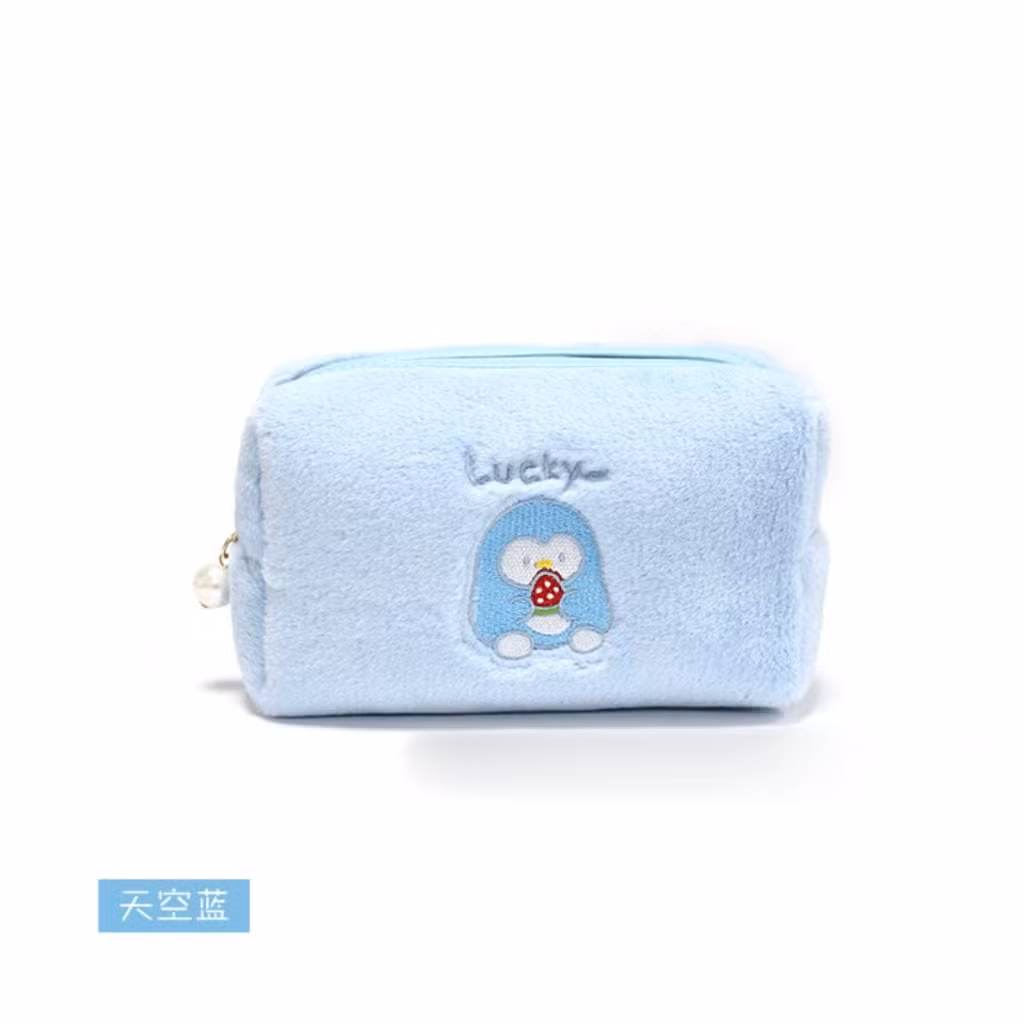 Stylish Large Capacity Portable Plush Pencil Case for Students
