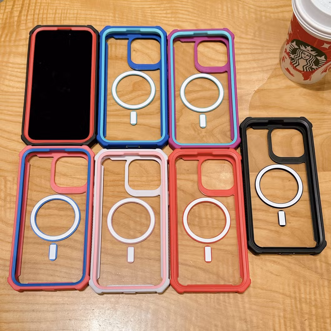 Space Shell Magnetic Suction Solid Color Edge Cell Phone Case