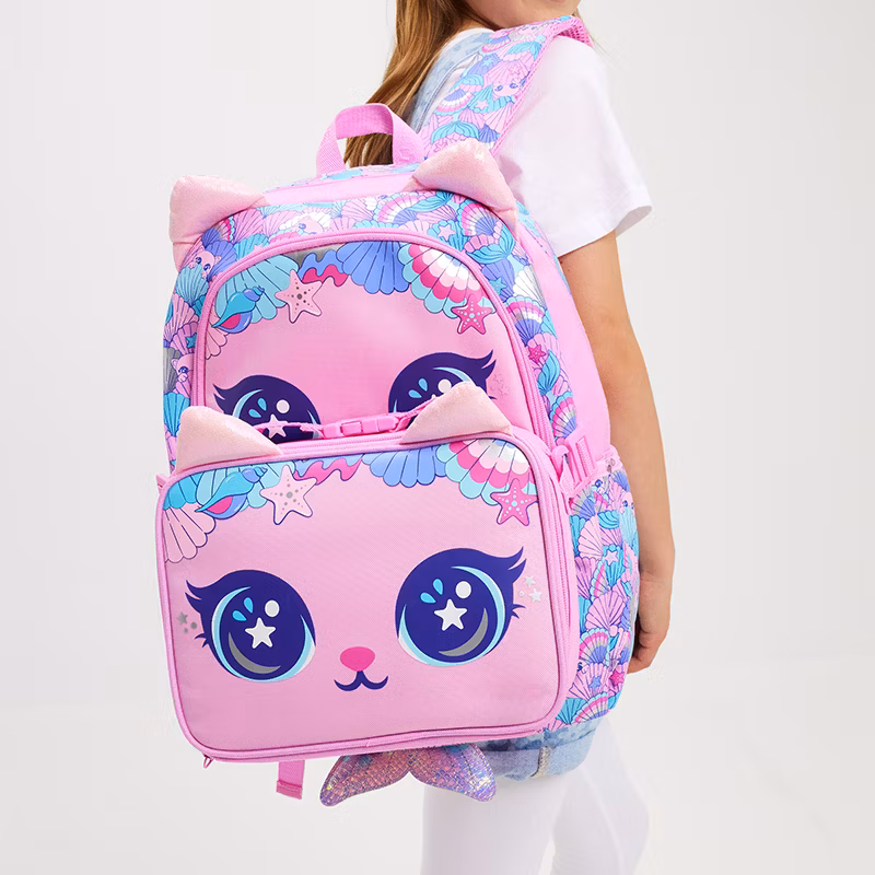 Children&prime;s Outdoor Leisure Backpack Lunch Bag Pencil Case Three-Piece Shcool Bag