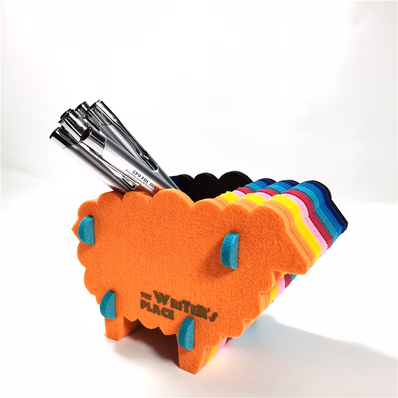 OEM Custom Designer High Quality Multi Color Printed Logo for School Pencil Cases Felt Pen Holder