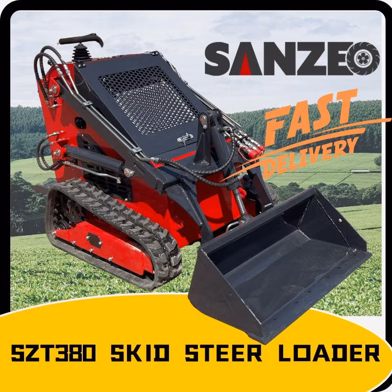 New Multi-Function Mini Skid Steer Track Wheeled Skid Steer Loader with Attachments Cheap Compact Skid Steer Wheel Loader Small Construction Machinery for Sale