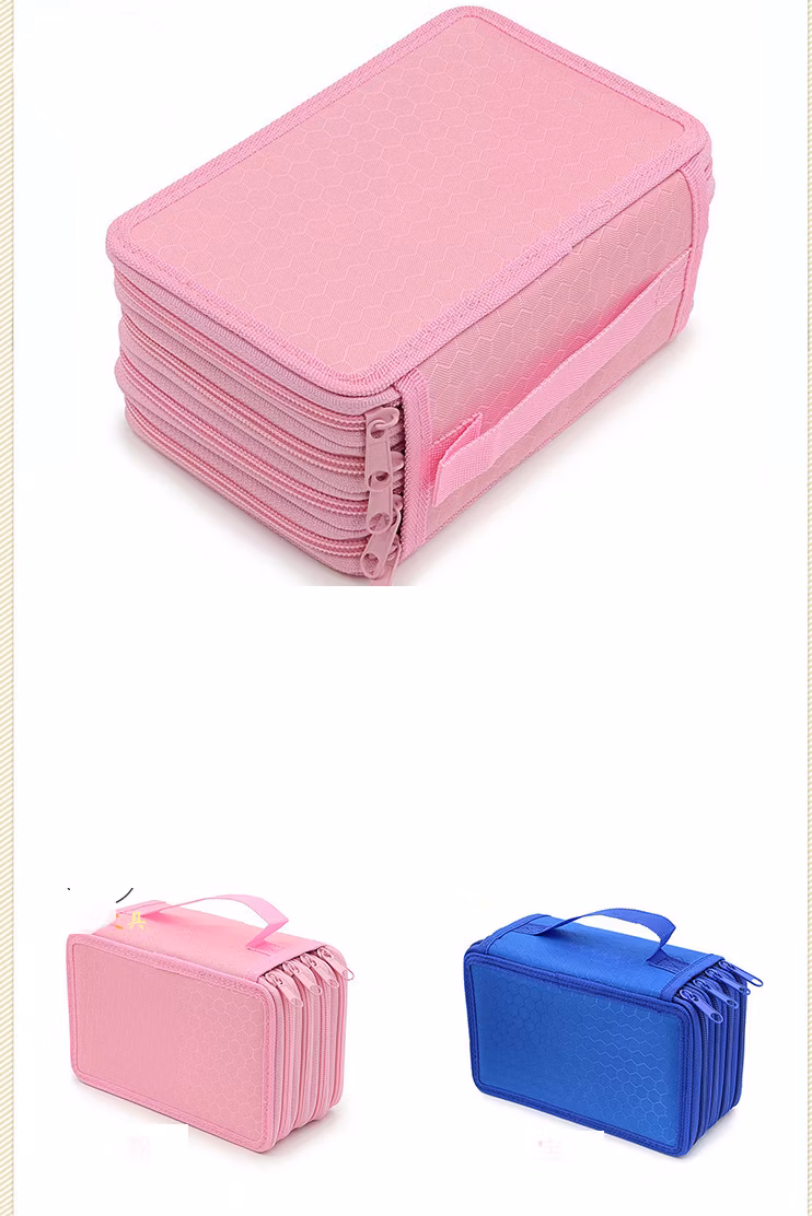 Large-Capacity Stationery Storage Bag Student Art Painting Pencil Case Pencil Bags 3 Layers 4 Layers Pen Curtain