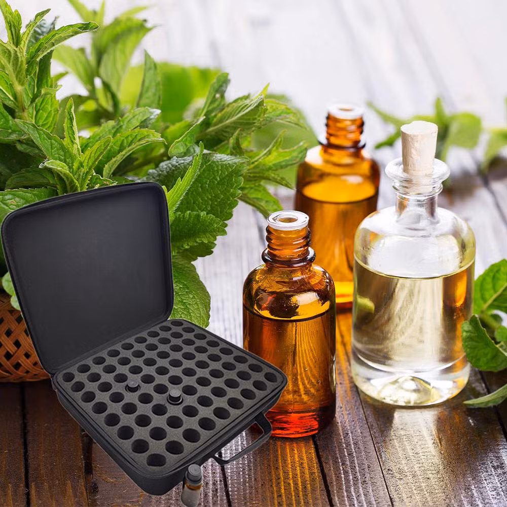 Customized Color Unique Design Essential Oil Carry Case EVA Tool Storage Box Pouch Bag Essential Oil Bottle Storage Carrying Hard Case for 77 Bottle