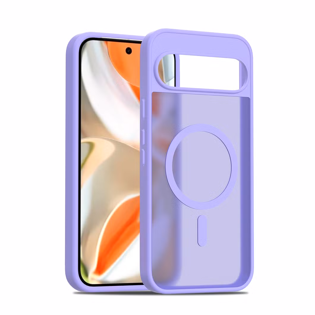 Anti-Drop Flexible TPU Bumper Matte Transparent Magnetic Phone Case for Google Pixel 9 PRO XL