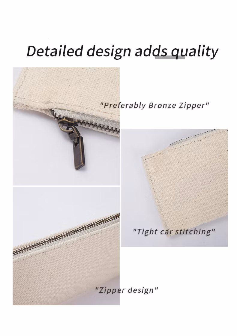 Customized Logo Canvas Pencil Case
