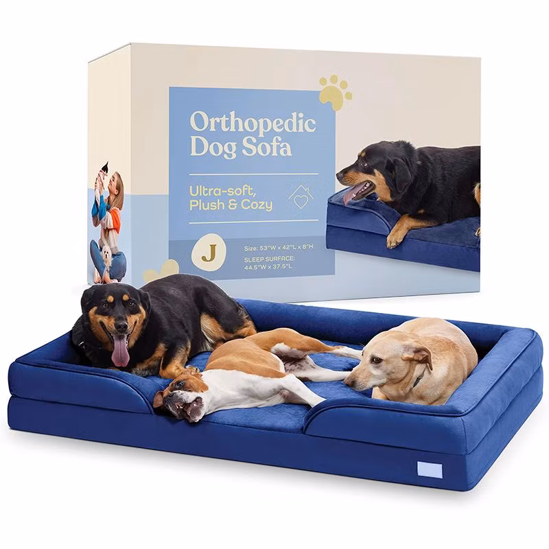 Popular Pet Bed Square Comfortable Dog Bed Cat Bed Breathable Dirt-Resistant Anti-Cat Claw Technology Fabric Dog Cushion Sofa
