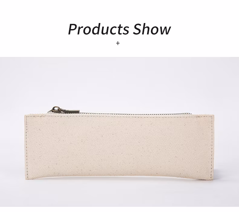 Customized Logo Canvas Pencil Case