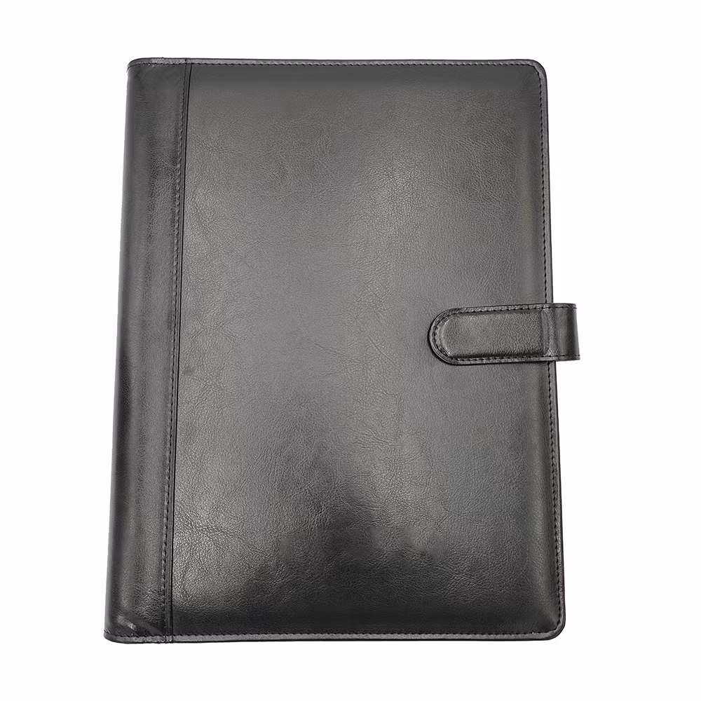 A4 File Folder 4 Rings Binder Portfolio Leather Custom Hotel Compendium Folders