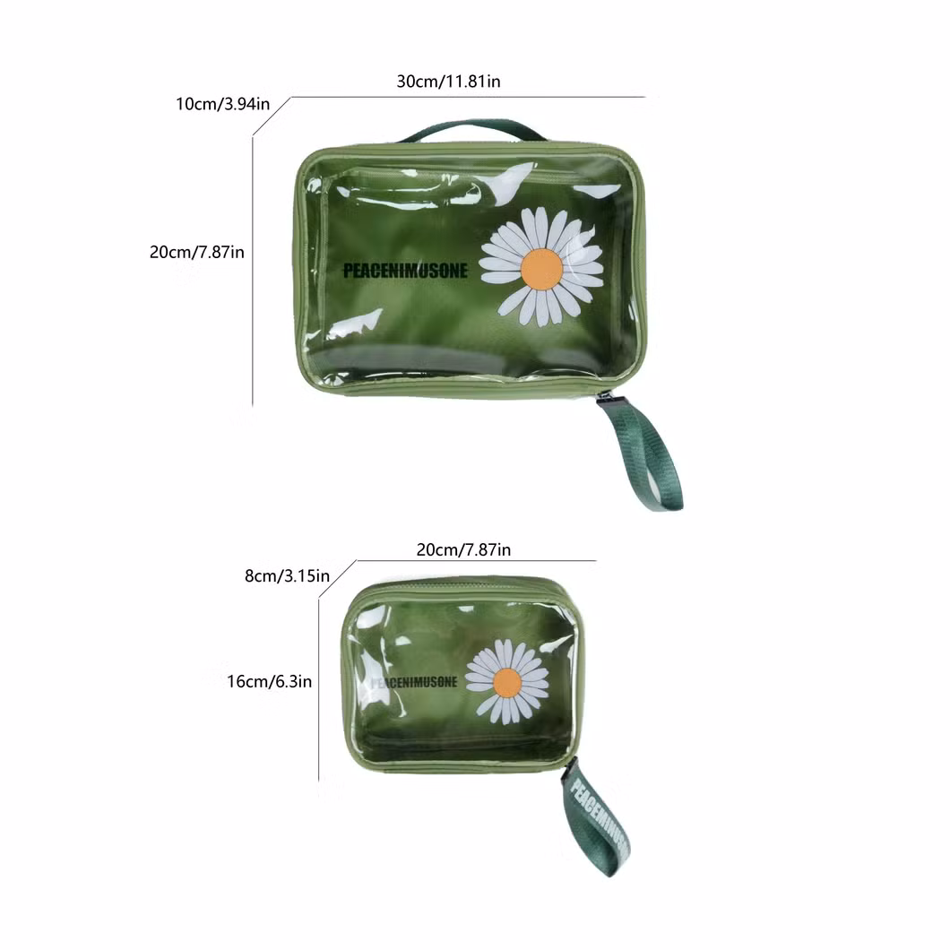 Wholesale Customized Colors Multifunctional Transparent PVC Cosmetic Makeup Bag with Zipper