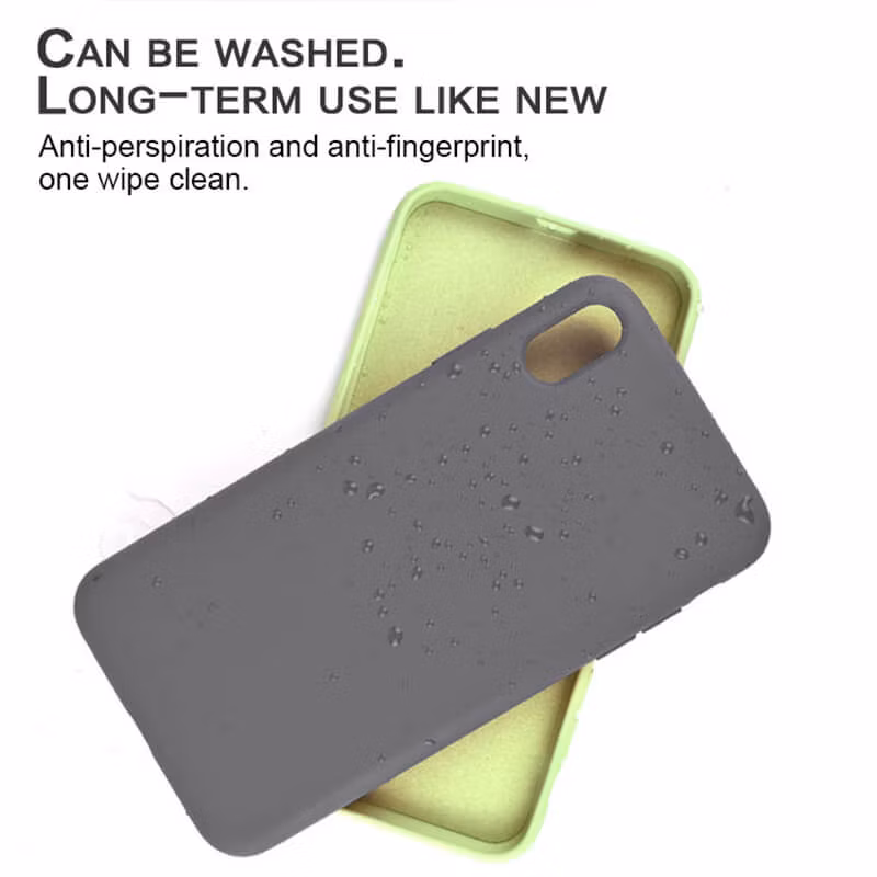 Dustproof Solid Liquid Silicone Phone Case for iPhone TPU Mobile Cover Mobile Case
