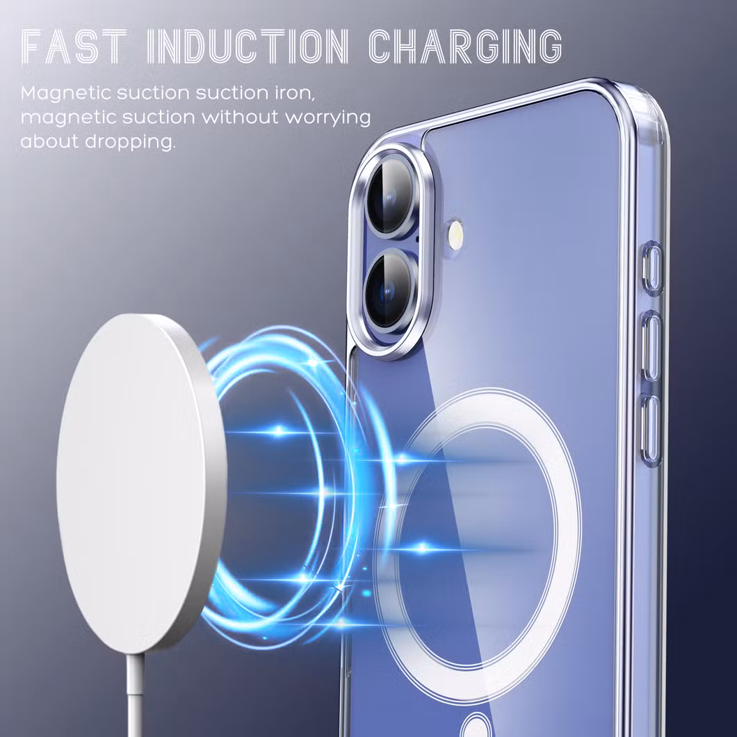 Transparent Magnetic for iPhone 16 PRO Max Charging Magsafe Clear Phone Case