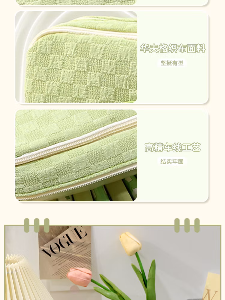 Colorful Large Storage Pencil Case Pen Bag with Zipper Large Capacity Cosmetic Bag High Appearance Stationery Pen Pouch