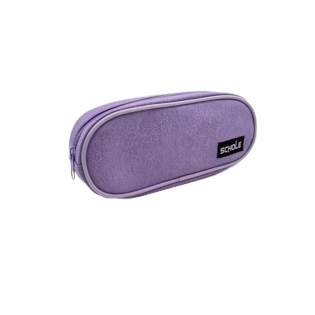 OVAL crack fashion pencil bag pen case 1zipper for primary school college