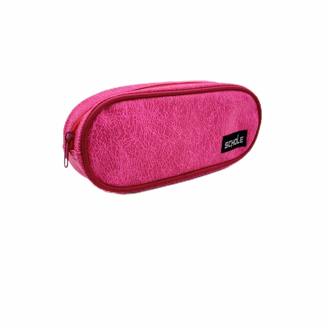 OVAL crack fashion pencil bag pen case 1zipper for primary school college