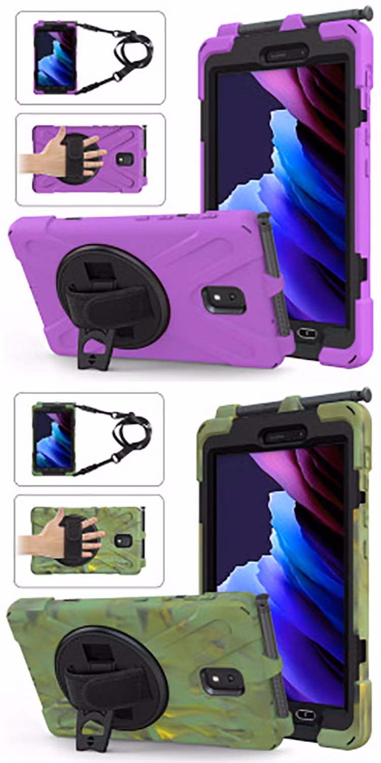 Heavy Duty Shockproof with Pencil Holder Rugged Silicone Tablet Case for Samsung Galaxy Tab Active 3 8.0 Sm-T570/T575