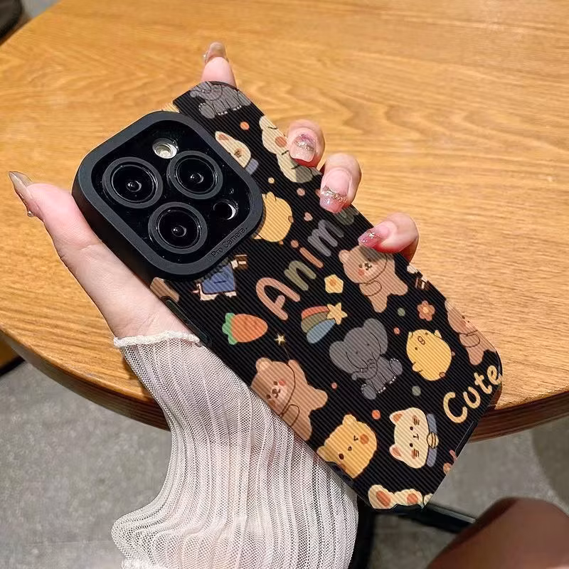 3D Wave Satin Ruffle Pattern Phone Case for iPhone 15 PRO Max Magnetic Solid Cover