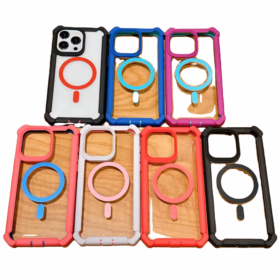 Space Shell Magnetic Suction Solid Color Edge Cell Phone Case