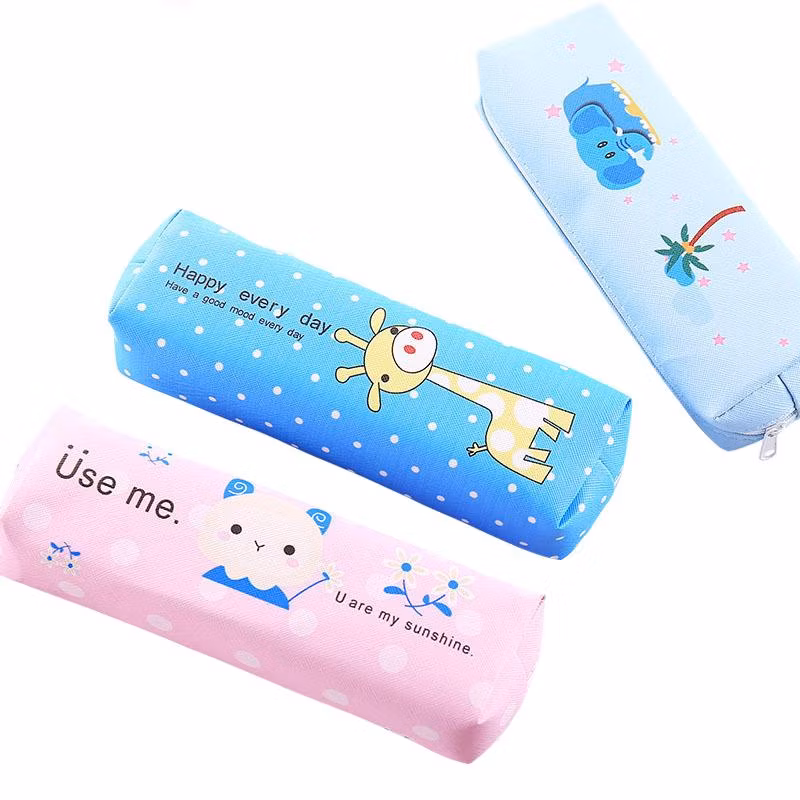 Wholesale Soft PU Leather Cute Pencil Case Pen Pouch Bag for Kids