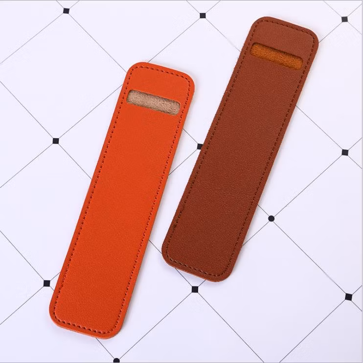 Leather Pencil Case School Pencil Bag Pen Pocket