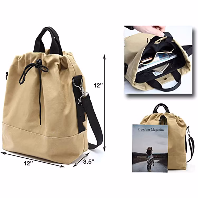 Multifunction Durable Fashion Leisure Drawstring School Backpack High Quality Wholesale Casual Knot Bag for Women, Girls