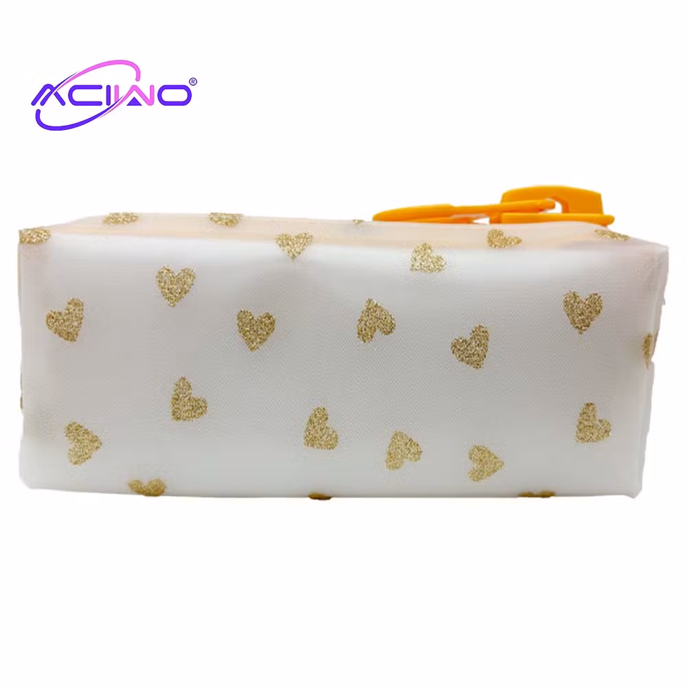 Heart-Shaped Pen Pouch Student Stationery Box Large Capacity Pencil Case (10077)