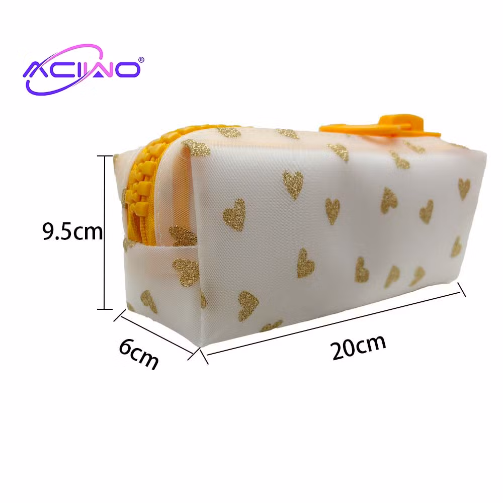 Heart-Shaped Pen Pouch Student Stationery Box Large Capacity Pencil Case (10077)
