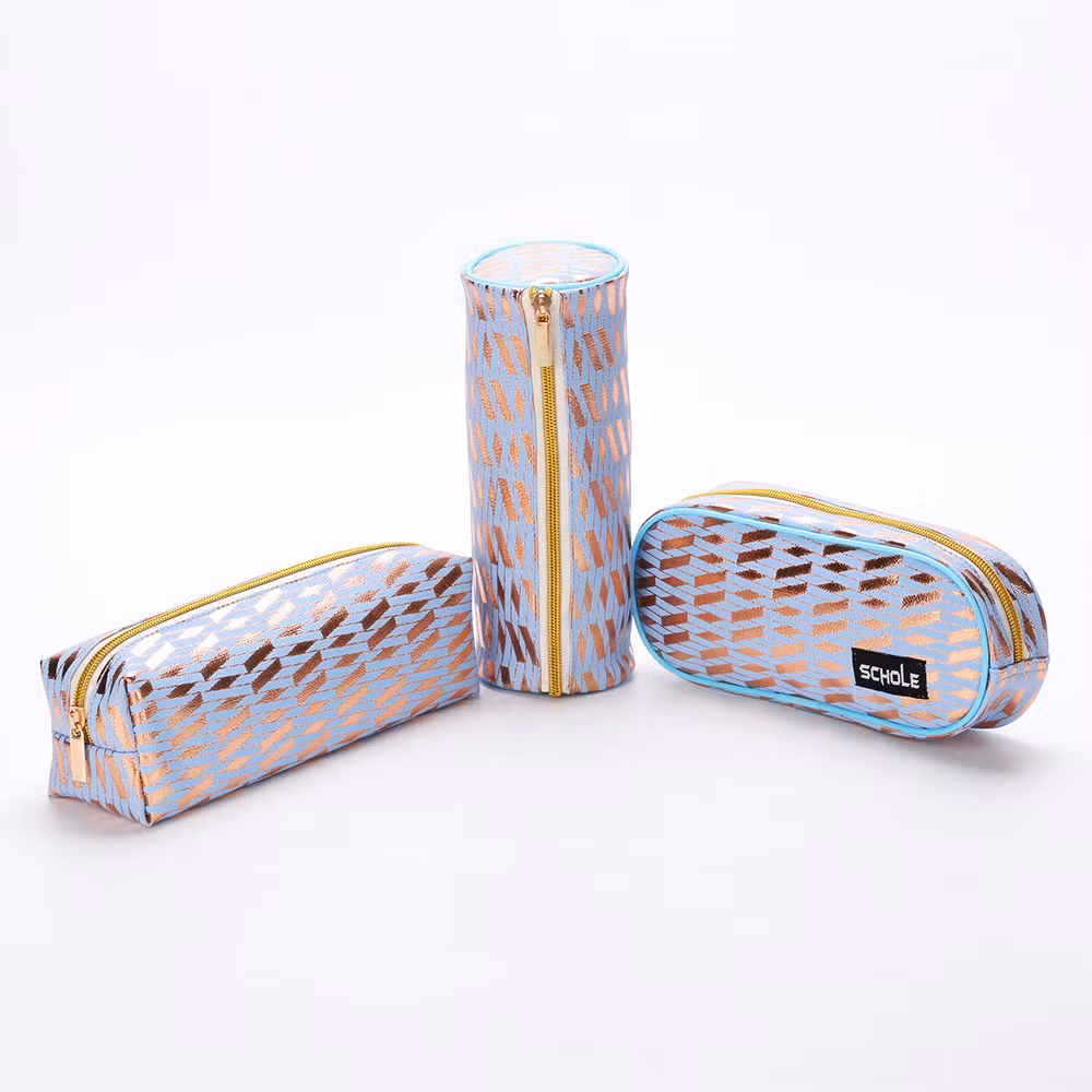 New Fashion New Material Blue Pencil Case for Student