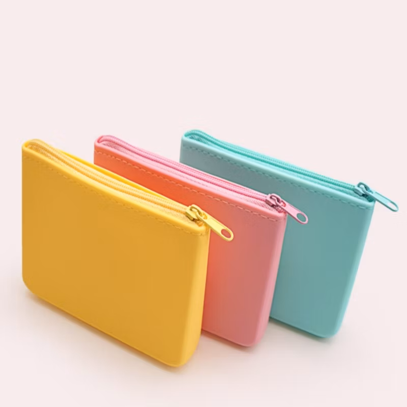 Rectangular Silicone Pencil Case, Silicone Stationery Box, Cartoon Student Pencil Case, Storage Bag, Simple Pencil Case with Logo Printing