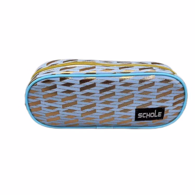 New Fashion New Material Blue Pencil Case for Student