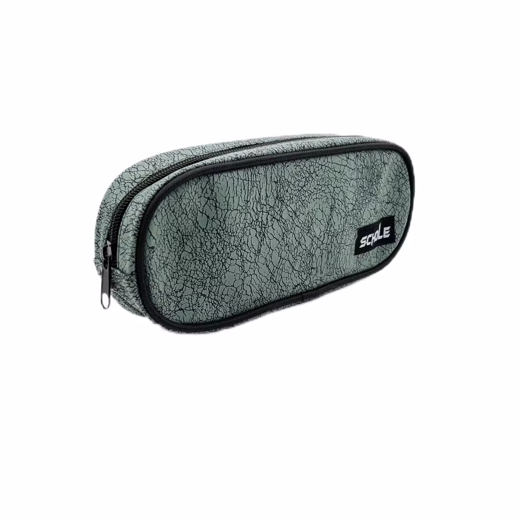 OVAL crack fashion pencil bag pen case 1zipper for primary school college