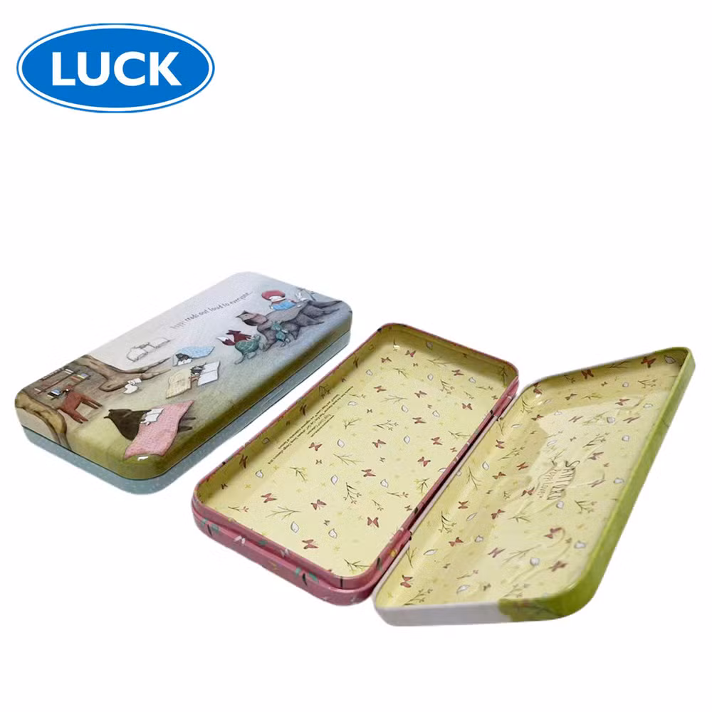 Factory Custom Tinplate Non-Wooden School Supply Storage Container Aesthetic Tin Box Packaging Simple Metal Pencil Case