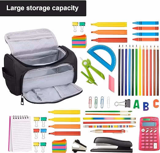 Big Capacity Pencil Case Pouch Stationery School Office Organizer Gift for Teens