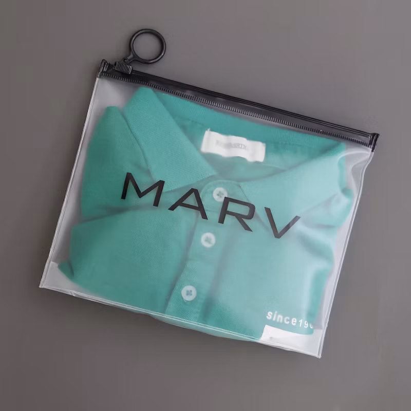 Waterproof PVC Frosted Zipper Bag Logo Customization Pencil Case Travel Cosmetic Bag