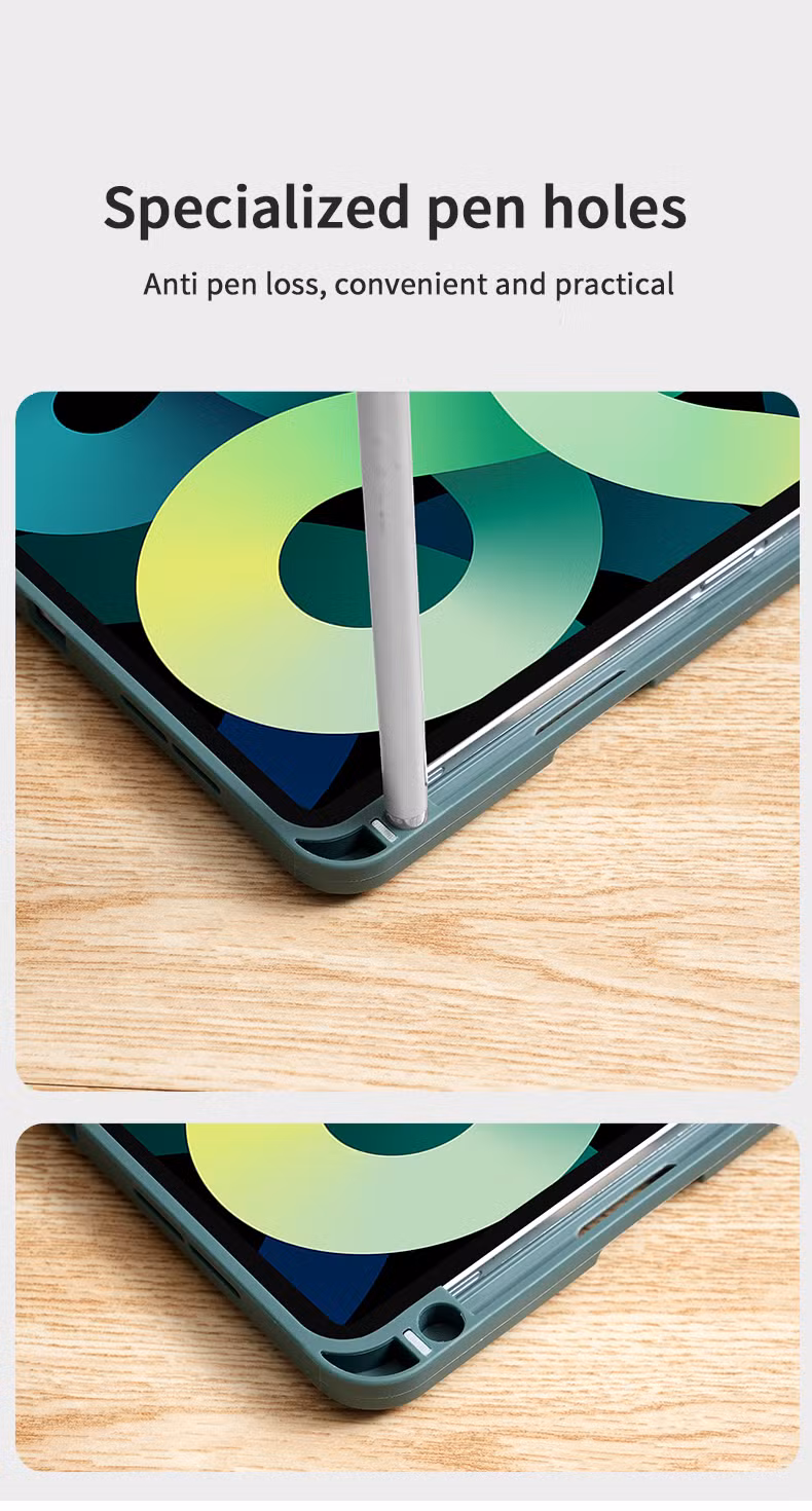 Shockproof Adjustable Rotating Stand Cover with Pencil Holder Removable Magnetic Tablet Case for iPad PRO 13 Inch M4 2024
