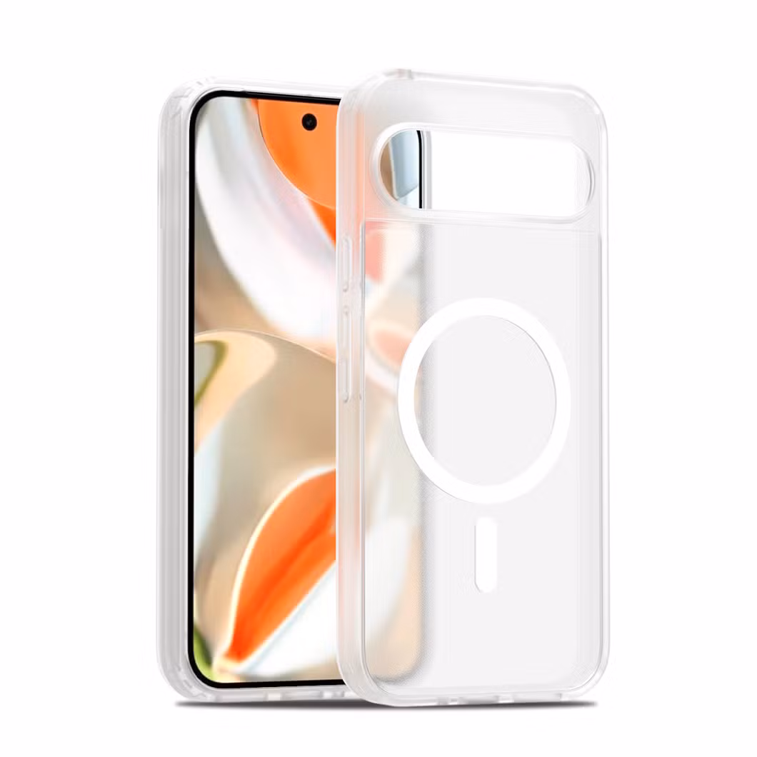 Anti-Drop Flexible TPU Bumper Matte Transparent Magnetic Phone Case for Google Pixel 9 PRO XL