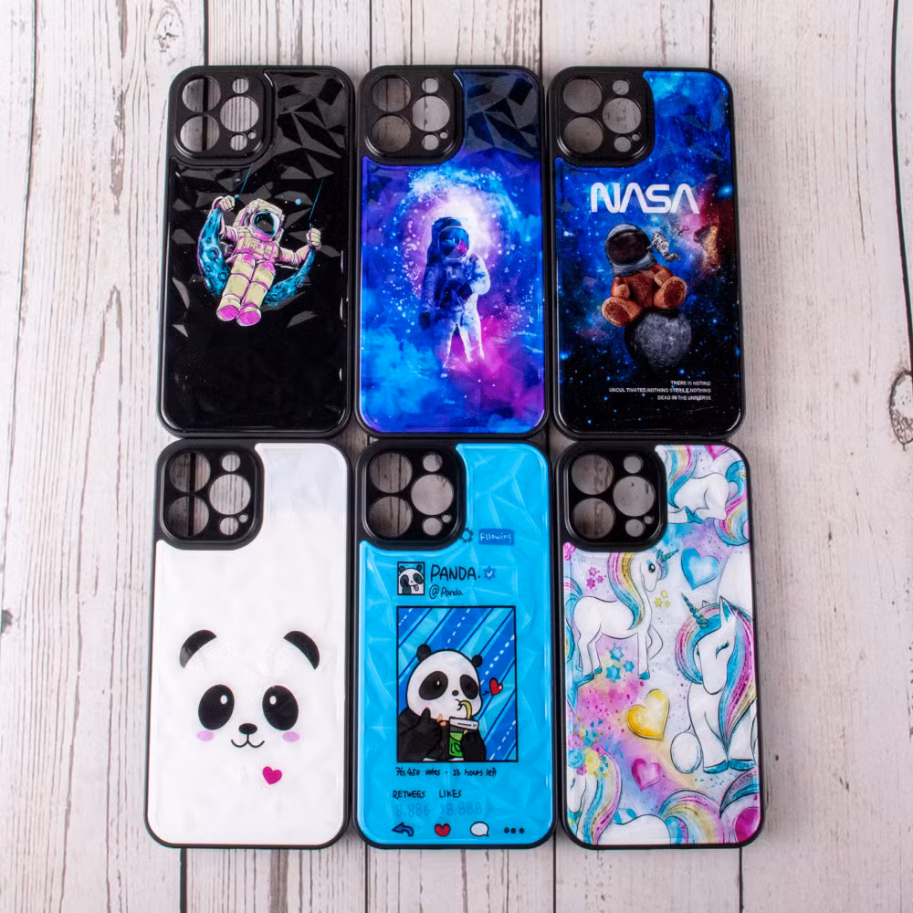 Hot Selling Special Trendy 3D Diamond Texture Cover with Colorful Printing for iPhone 13 Promax Shockproof Mobile Phone Cases