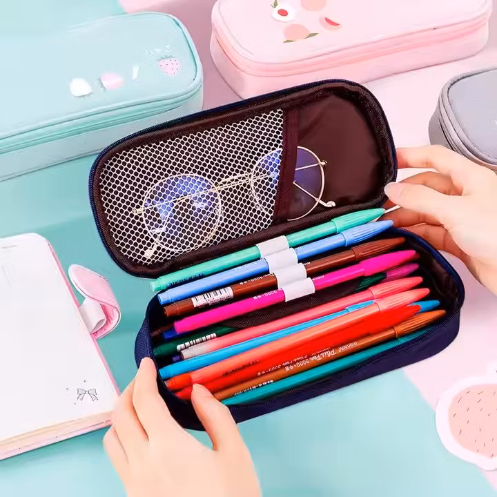 Wholesale Custom Oxford Pencil Case for Children Simple Style