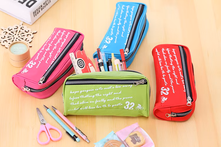 Exquisite Multi-Color Double Layer Pencil Case for Children