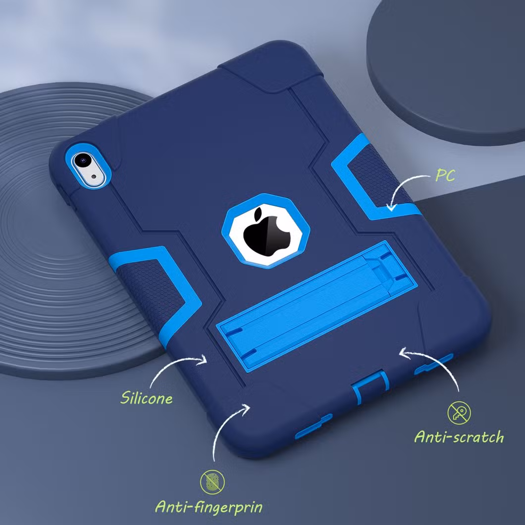 iPad 10 A2777 Tablet PC Silicone Case with Shockproof Protection Foldable Kickstand