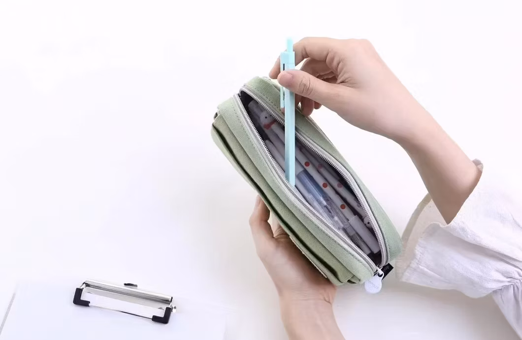 Writing Case Double-Layer Oxford Pencil Bag Multifunctional Children&prime;s Stationery Case