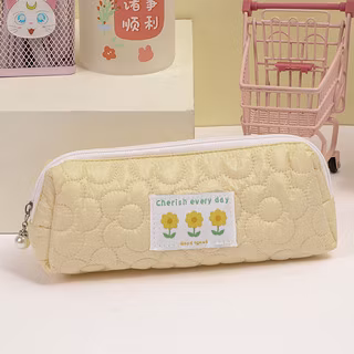 2023 New Ins Style Soft Flower Cute Stationery Bag Pencil Bag