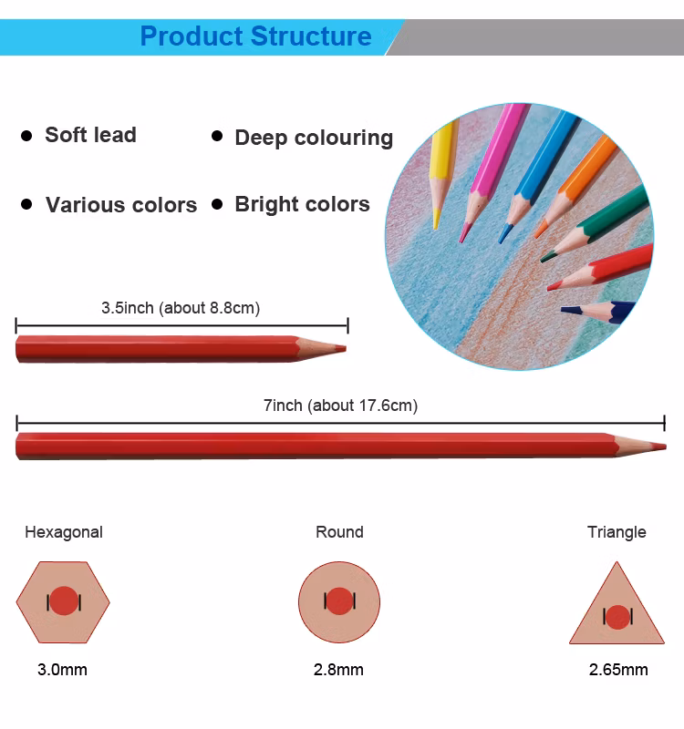 3.5" Color Pencil in Paper Tube with Sharpener on Top with Customized Print for Stationery Promotional Gift Supply