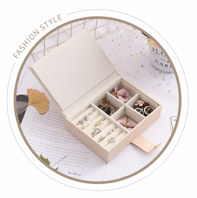 Dirt and Wear Resistant PU Leather Jewelry Collection Box for Desktop storage