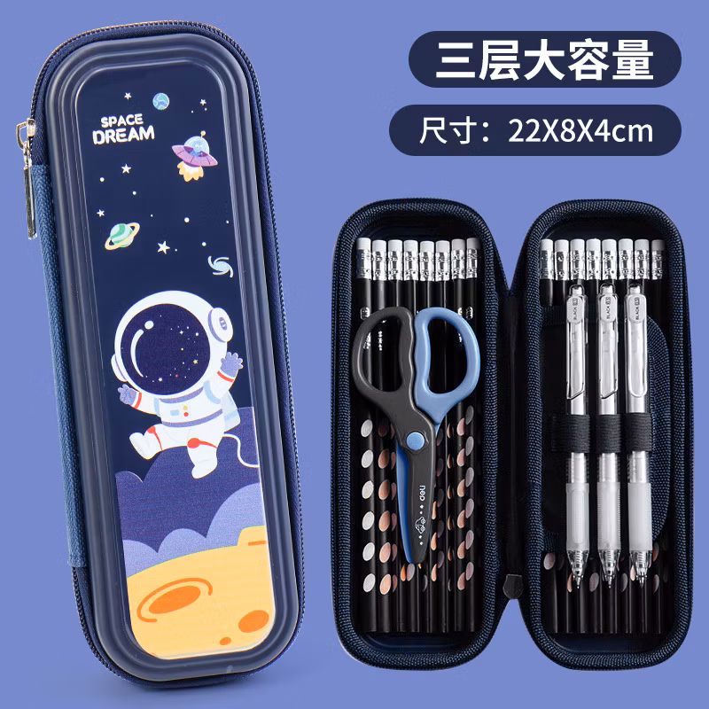Custom Promotional EVA Zipper Fashion Triangle Pencil Bag Pencil Case for School &amp; Office