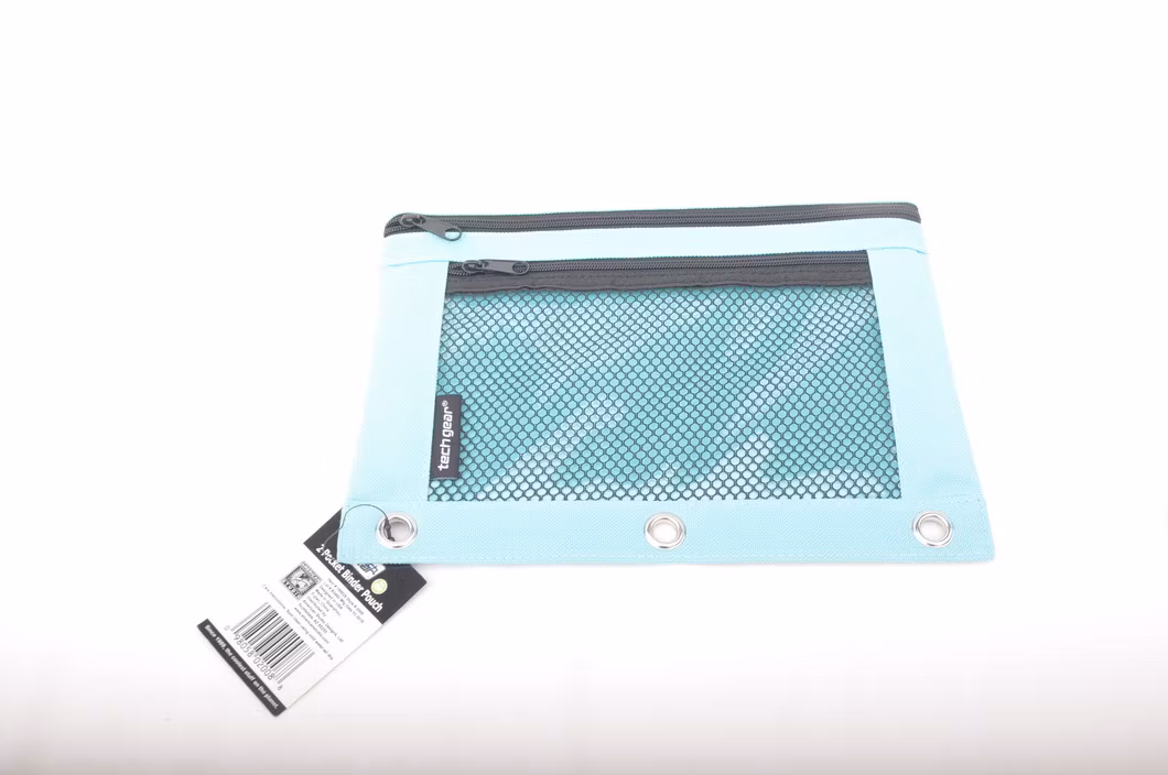 3 Ring Pencil Pouch, Clear Window, Classic Color Binder Pouch