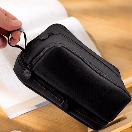 Large Capacity Pencil Case 4compartments with Zipper Handle Office College School Makeup