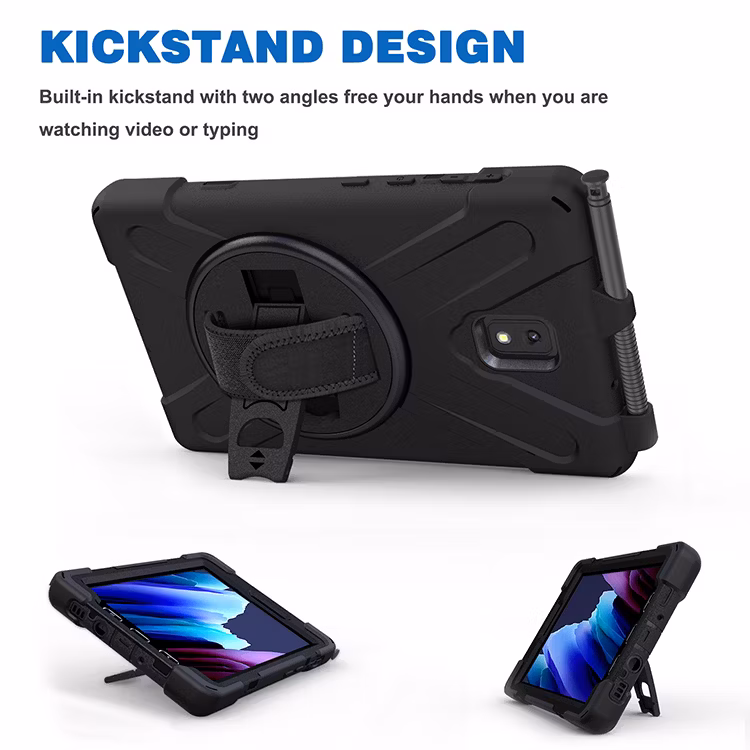 Heavy Duty Shockproof with Pencil Holder Rugged Silicone Tablet Case for Samsung Galaxy Tab Active 3 8.0 Sm-T570/T575